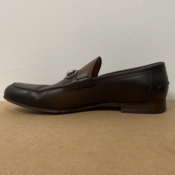 Gucci 295652 Men’s Horsebit Loafers Brown Leather Size 8.5 - Picture 5 of 13